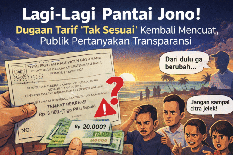 Lagi-Lagi Pantai Jono!Sorotan Dugaan Ketidaksesuaian Tarif Tiket, Publik Minta Transparansi