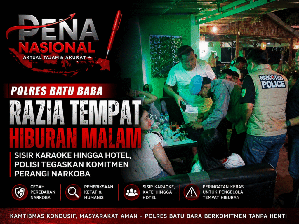 POLRES BATU BARA GEMPUR TEMPAT HIBURAN MALAM, RAZIA INTENSIF CEGAH PEREDARAN NARKOBA