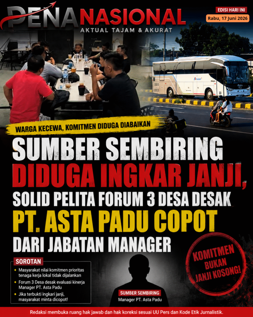 SUMBER SEMBIRING DIDUGA INGKAR JANJI, SOLID PELITA FORUM 3 DESA DESAK PT. ASTA PADU COPOT DARI JABATAN MANAGER