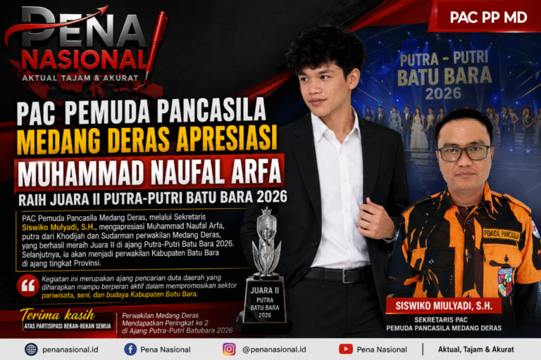 PAC Pemuda Pancasila Medang Deras Apresiasi Prestasi Muhammad Naufal Arfa di Ajang Putra-Putri Batu Bara 2026