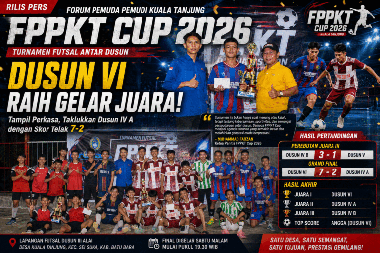 FPPKT Cup 2026 Berakhir Meriah, Dusun VI Tampil Perkasa dan Sabet Gelar Juara