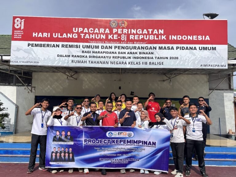 Mahasiswa PPG PJOK UNIMED Laksanakan Project Kepemimpinan melalui Program Senam Bersama Warga Binaan Rutan Kelas IIB Balige