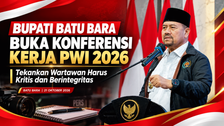 Bupati Batu Bara Buka Konferensi Kerja PWI 2026, Suarakan Wartawan Harus Kritis